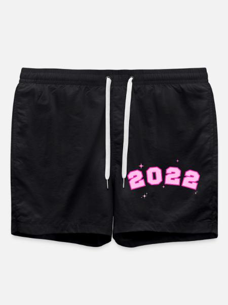2022 Pink Star - Swim Trunks - black