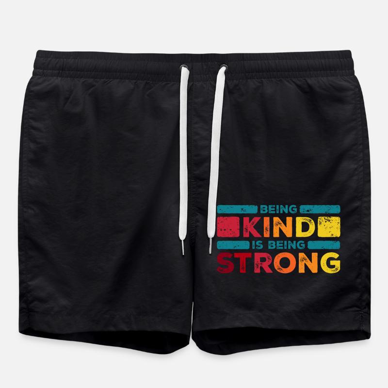 Being kind is being strong - Short de bain - noir