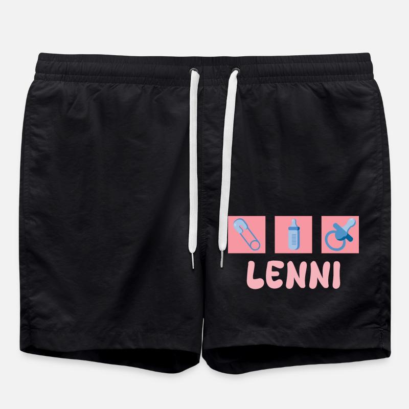 Lenni als Schnuller - Badeshorts - Schwarz