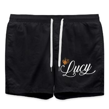 Lucy Custom Name for Women Kids Toddlers - Lucy - Swim Trunks - black - Front - AI Model Male 185 light (185cm)