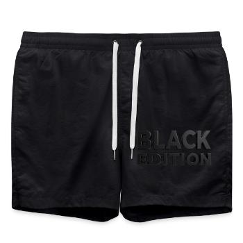 BLACK EDITION by MADFOXX - Swim Trunks - black - Front - AI Model Male 185 light (185cm)