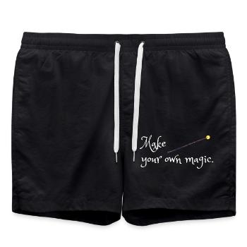Make your own magic. - Badeshorts - Schwarz - Vorne - AI Model Male 185 light (185cm)