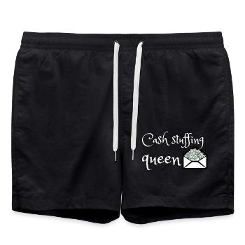 Cash stuffing queen - Badeshorts - Schwarz - Vorne - AI Model Male 185 light (185cm)