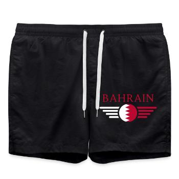 Ich liebe Bahrain, Eleganz Stil Design T-Shirt - Badeshorts - Schwarz - Vorne - AI Model Male 185 light (185cm)