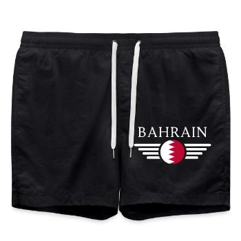 J’aime Bahreïn, T-shirt design de style élégance - Short de bain - noir - Devant - AI Model Male 185 light (185cm)