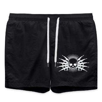 skull guns - Badeshorts - Schwarz - Vorne - AI Model Male 185 light (185cm)