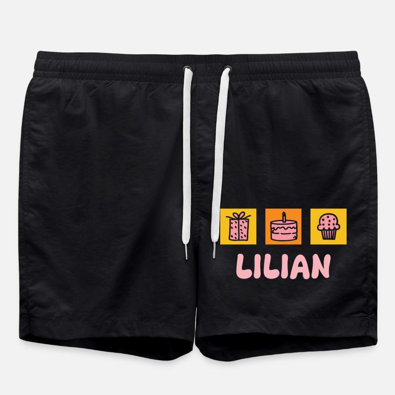 First name Lilian - Swim Trunks - black