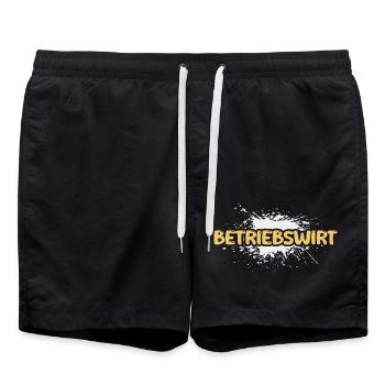 Job Business Economist - Swim Trunks - black - Front - AI Model Male 185 light (185cm)