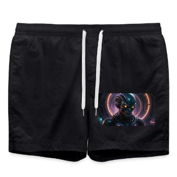 Alien 2 - Badeshorts - Schwarz - Vorne - AI Model Male 185 light (185cm)