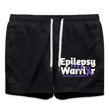 Epilepsy Warrior - Swim Trunks - black - Front - AI Model Male 185 light (185cm)