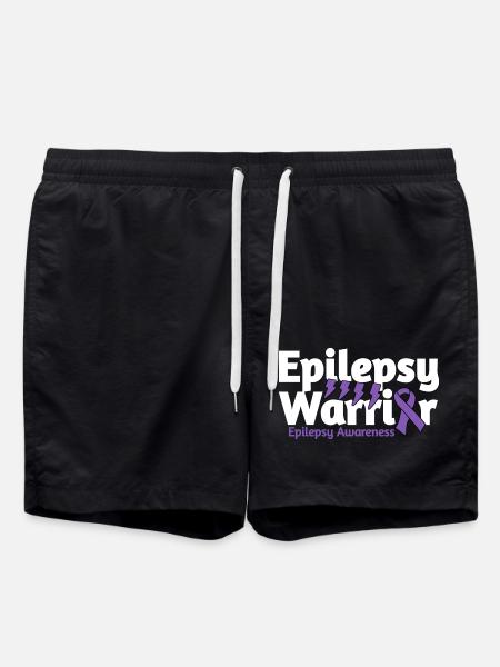 Epilepsy Warrior - Swim Trunks - black