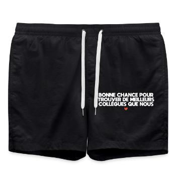 Man Humor Co-worker Departure Gift - Swim Trunks - black - Front - AI Model Male 185 light (185cm)