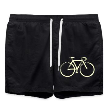 Traits de crème - Short de bain - noir - Devant - AI Model Male 185 light (185cm)