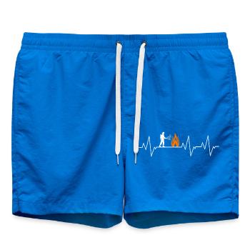 ECG des battements cardiaques des pompiers - Short de bain - cobalt blue - Devant
