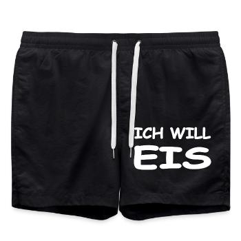 Eis - Badeshorts - Schwarz - Vorne - AI Model Male 185 light (185cm)