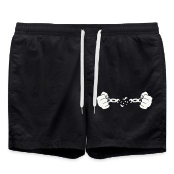 Hand Chain - Swim Trunks - black - Front - AI Model Male 185 light (185cm)