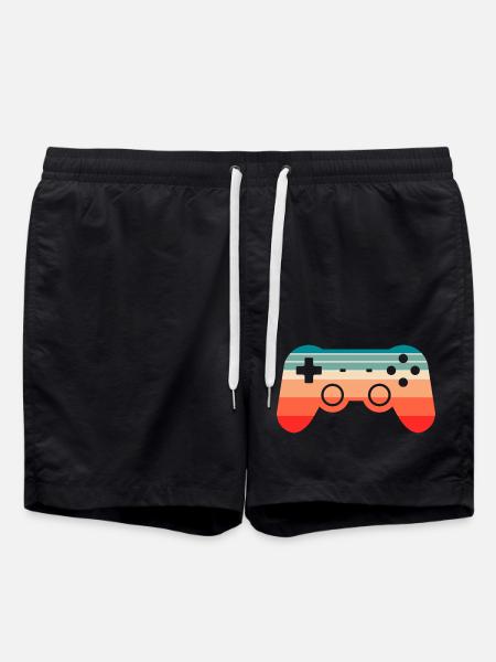 Gamer Gaming Gamepad - Badeshorts - Schwarz