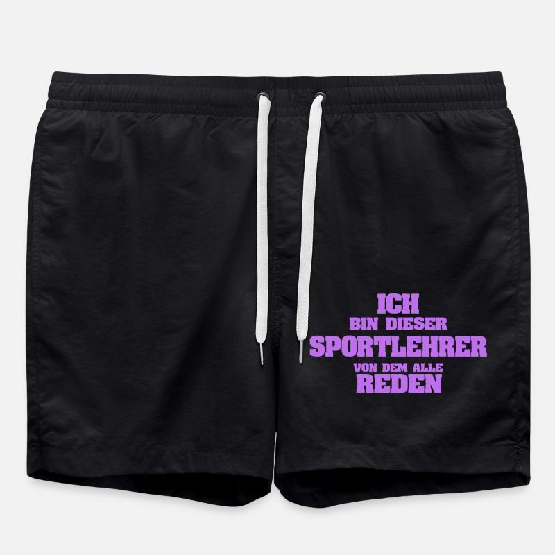 Sportlehrer als Beruf - Badeshorts - Schwarz