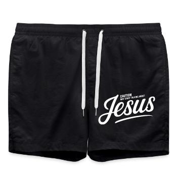 Une foi forte - Short de bain - noir - Devant - AI Model Male 185 light (185cm)