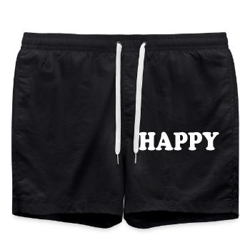 Happy - Badeshorts - Schwarz - Vorne - AI Model Male 185 light (185cm)