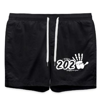 Welcome 2025 - Swim Trunks - black - Front - AI Model Male 185 light (185cm)