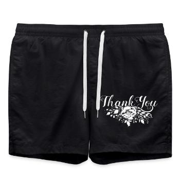 Merci Danke - Short de bain - noir - Devant - AI Model Male 185 light (185cm)