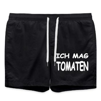 Tomaten - Badeshorts - Schwarz - Vorne - AI Model Male 185 light (185cm)