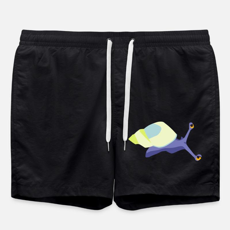 Violet escargot - Short de bain - noir