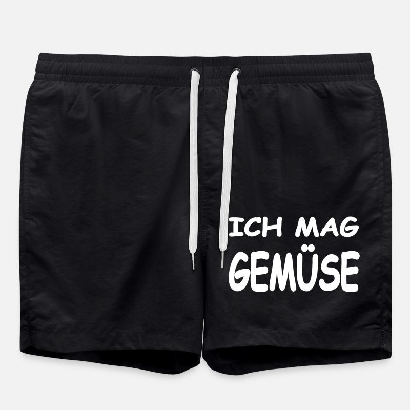 Gemüse - Badeshorts - Schwarz