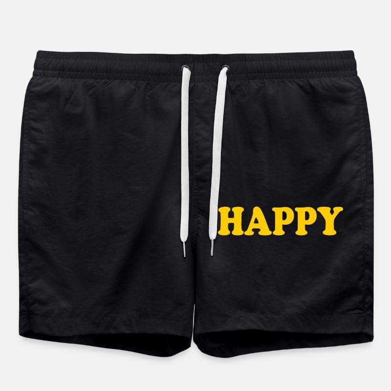 Happy - Badeshorts - Schwarz