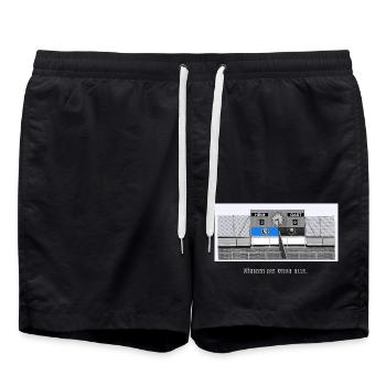 Giesing // Illustration - Short de bain - noir - Devant - AI Model Male 185 light (185cm)