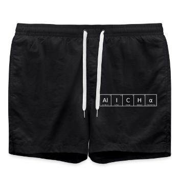 Alicha Name First Name Chemistry Periodic Table Elements - Swim Trunks - black - Front - AI Model Male 185 light (185cm)