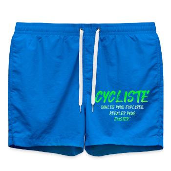 CYCLIST bike bikes pedal to exist - Swim Trunks - cobalt blue - Front