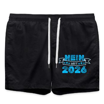 Dagegen 2026 - Badeshorts - Schwarz - Vorne - AI Model Male 185 light (185cm)