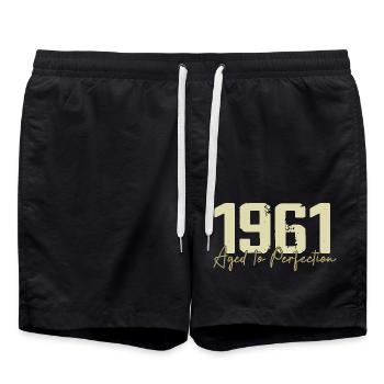 Original 1961 Rétro 1961 Cadeau d’anniversaire 1961 - Short de bain - noir - Devant - AI Model Male 185 light (185cm)