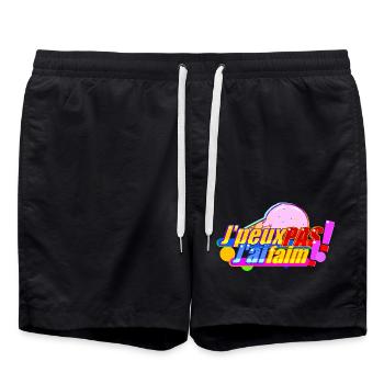 J'peux pas j'ai faim ! - Short de bain - noir - Devant - AI Model Male 185 light (185cm)