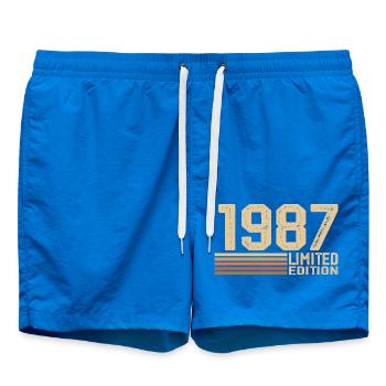 Né en 1987 anniversaire - Cadeau 1987 Vintage 1987 - Short de bain - cobalt blue - Devant