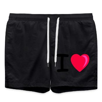 Je cœur - Short de bain - noir - Devant - AI Model Male 185 light (185cm)