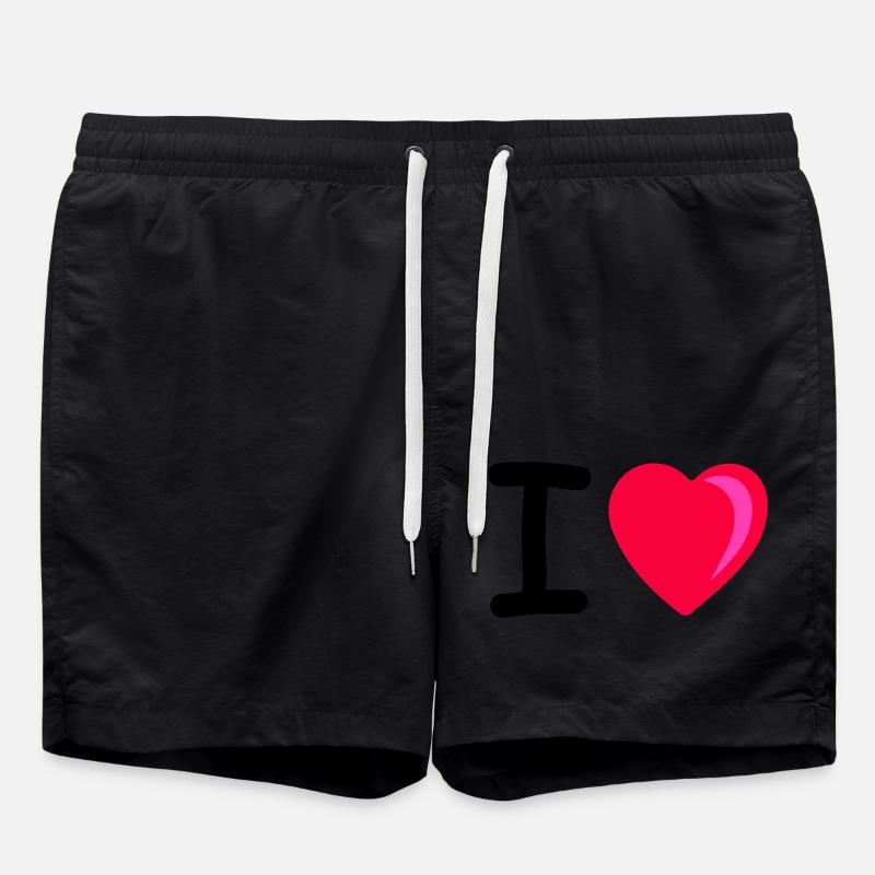 I heart - Swim Trunks - black