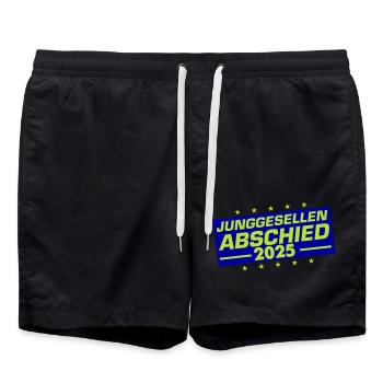 Bachelor Party Bachelor Party 2025 - Swim Trunks - black - Front - AI Model Male 185 light (185cm)