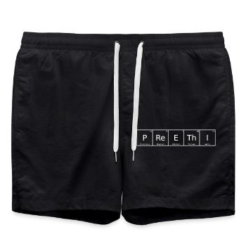 Preethi Name Vorname Chemie Periodensystem Element - Badeshorts - Schwarz - Vorne - AI Model Male 185 light (185cm)