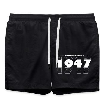 Best of 1947 - Celebrate 78 Years with Vintage - Swim Trunks - black - Front - AI Model Male 185 light (185cm)