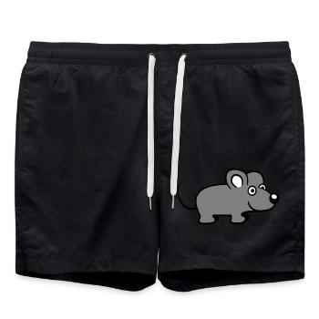 souris souris mignon petit rat rongeur amical - Short de bain - noir - Devant - AI Model Male 185 light (185cm)