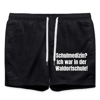 Heilpraktiker - Badeshorts - Schwarz - Vorne - AI Model Male 185 light (185cm)