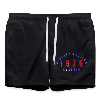 1975 Limited Edition - Badeshorts - Schwarz - Vorne - AI Model Male 185 light (185cm)