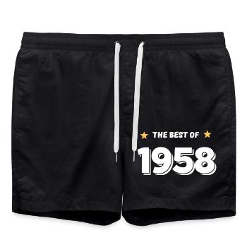 Das Beste von 1958 - Badeshorts - Schwarz - Vorne - AI Model Male 185 light (185cm)