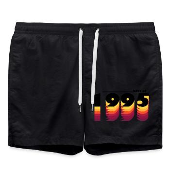 Proudly Celebrating 1995 - Vintage 30 Years of - Swim Trunks - black - Front - AI Model Male 185 light (185cm)