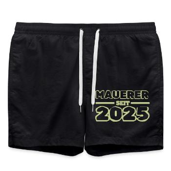 Maurer 2025 - Short de bain - noir - Devant - AI Model Male 185 light (185cm)
