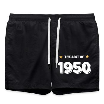 Das Beste von 1950 - Badeshorts - Schwarz - Vorne - AI Model Male 185 light (185cm)