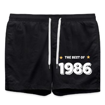 Das Beste von 1986 - Badeshorts - Schwarz - Vorne - AI Model Male 185 light (185cm)